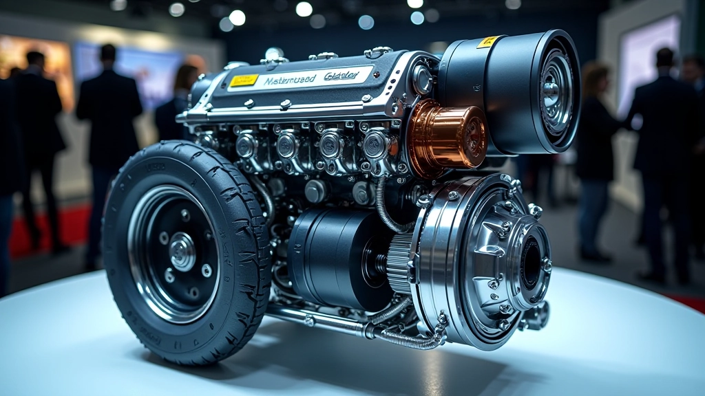 Hibridinio automobilio variklio sistema su baterija ir elektroniniais komponentais
